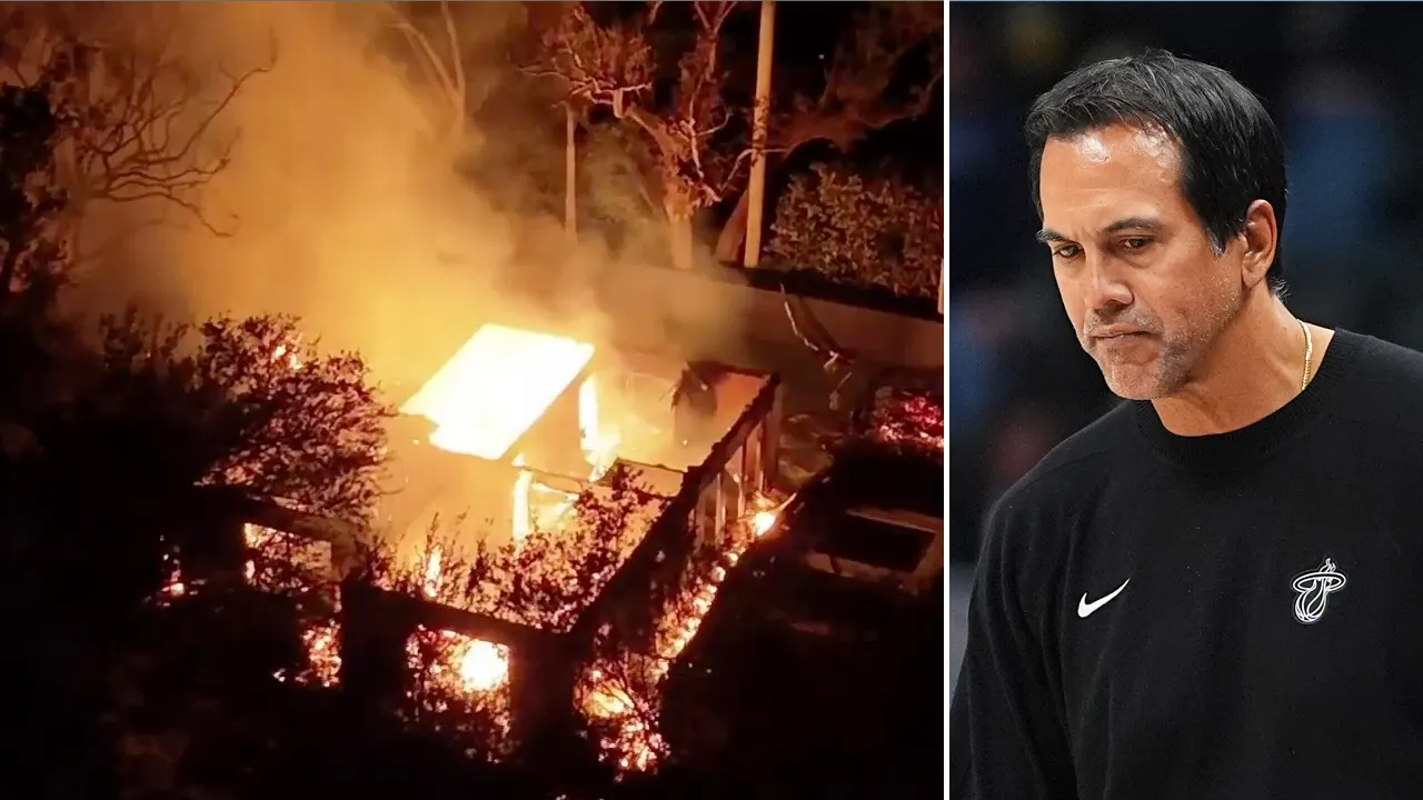 Heat coach's home engulfed in flames in Florida