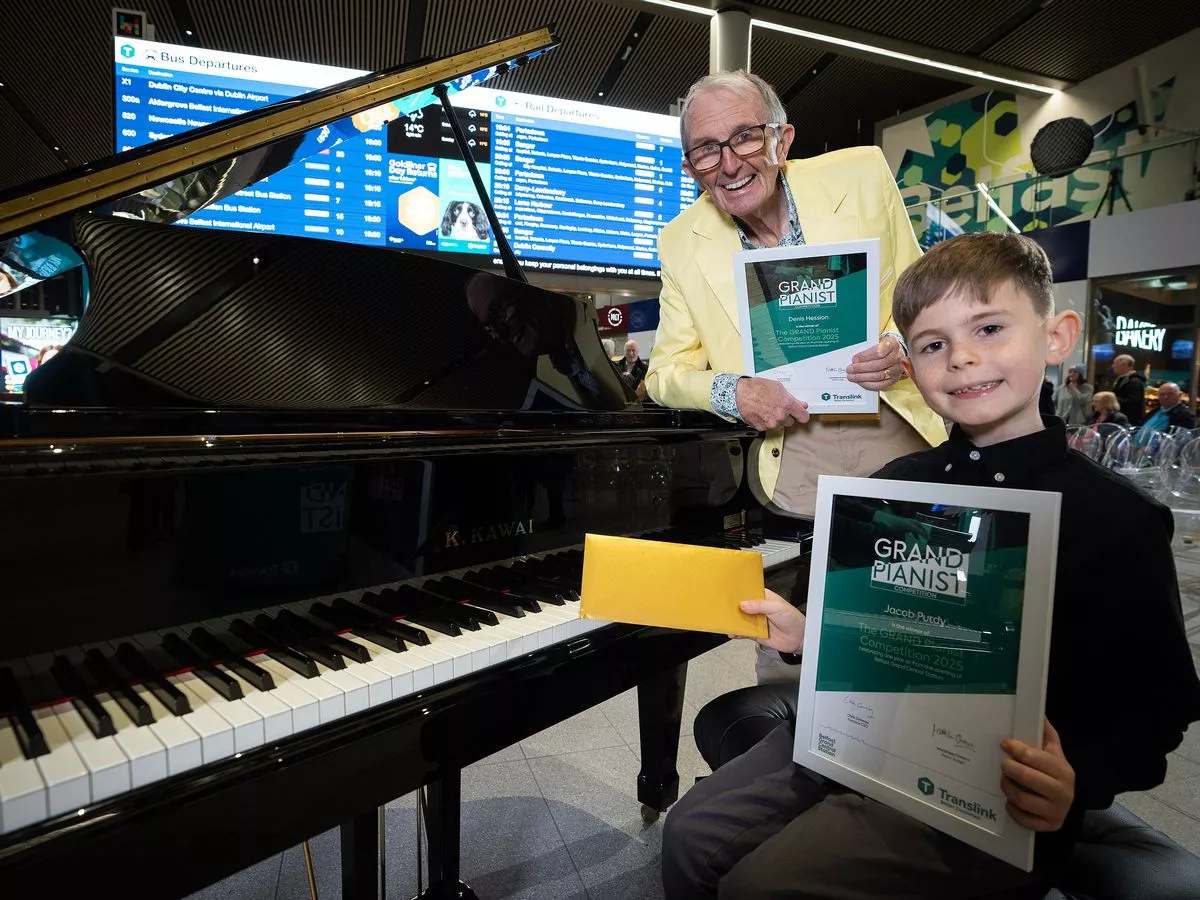 Co Armagh schoolboy and retired engineer named 'Grand Pianists' after railway station competition