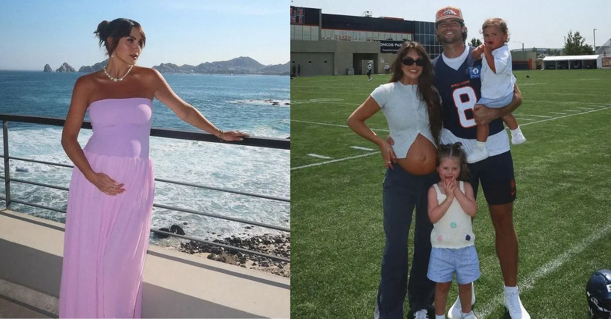 Jarrett Stidham's wife Kennedy shares kiss with Broncos QB while rocking mini-skirt as she attends first game as a family of 5