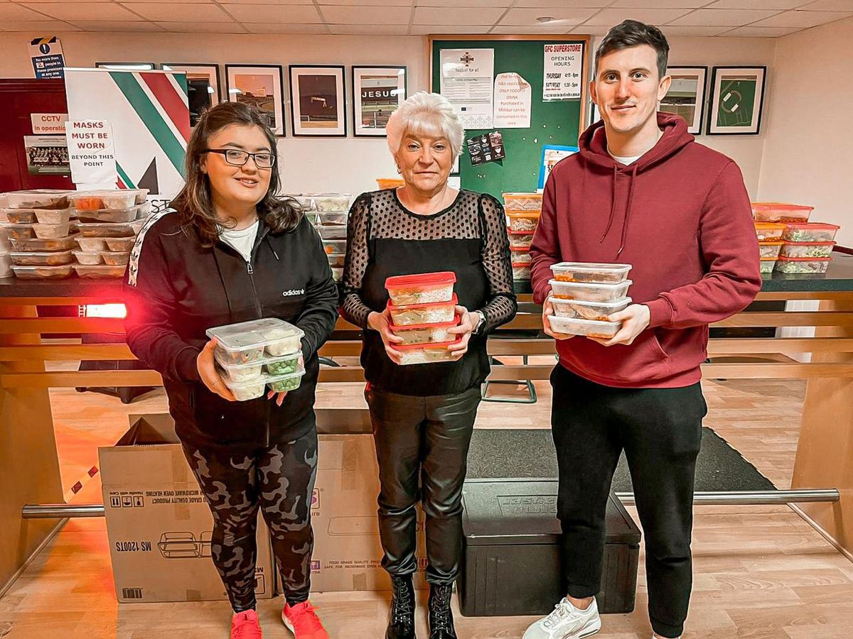 Belfast football club's food drive delivering thousands of meals to local residents