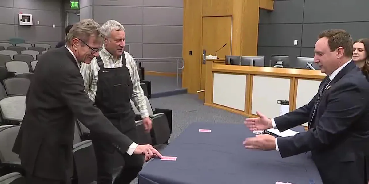 Casino-style card draw used to break election tie