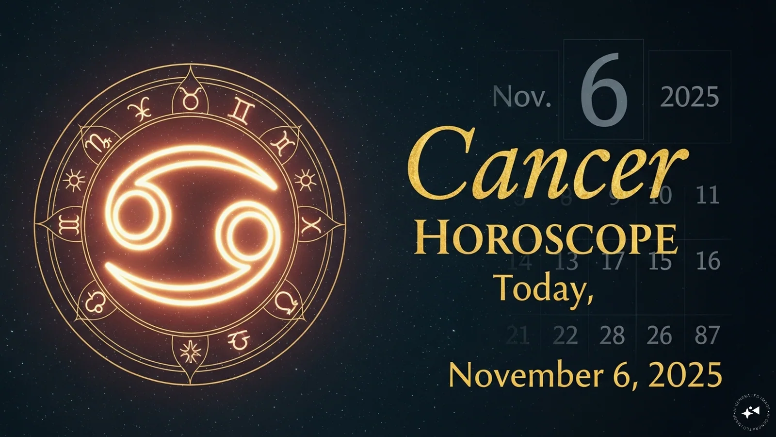 Cancer Horoscope Today, November 6, 2025