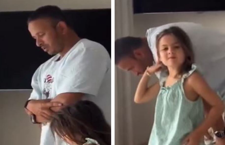 Watch Video: Australian batsman Usman Khawaja offers prayer with daughters