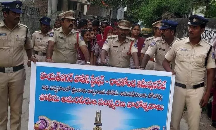 Rachakonda Cops Organise Bicycle Rallies to Mark Commemoration Week