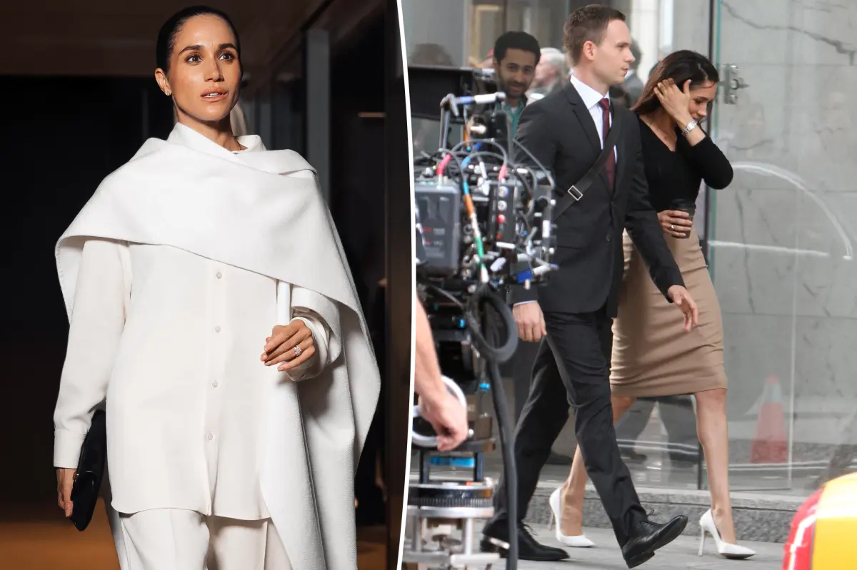 Meghan Markle seen on 'Close Personal Friends' set in acting return