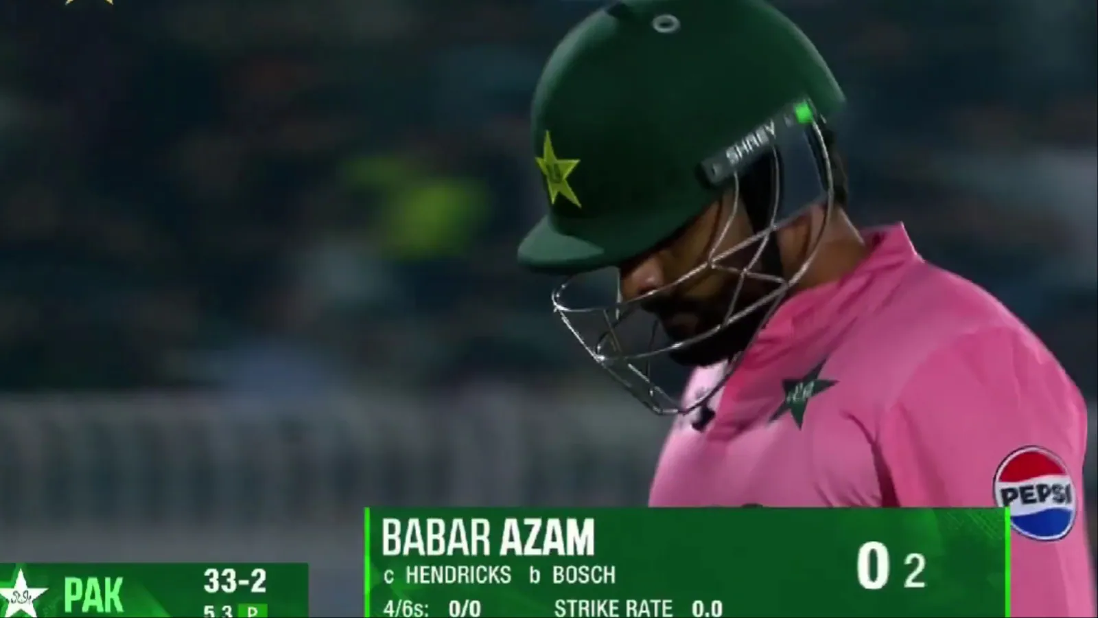 Watch: Babar Azam Out For 2-Ball Duck In First T20I Match After 10 Months