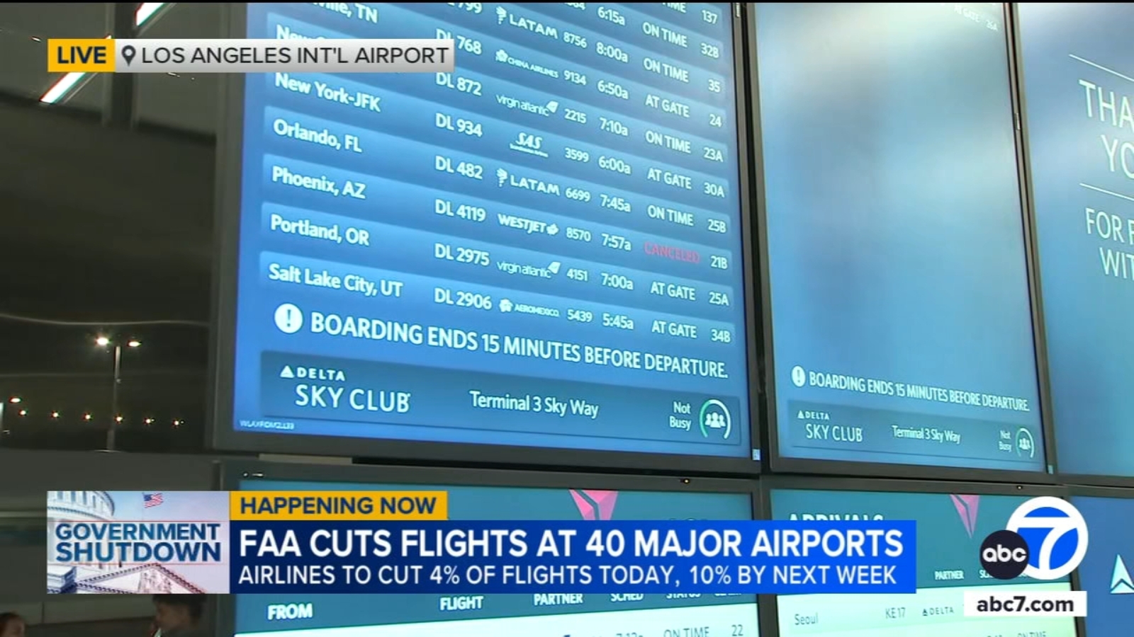 SoCal travelers keep close eye on delays, cancellations as FAA order goes into effect