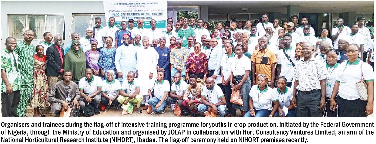 FG flags off intensive training for youths in crop production in Ibadan