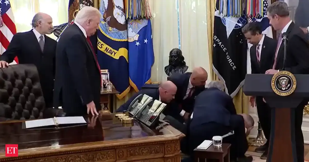 White House medical emergency: Trump watches in shock as top executive collapses during live event; RFK Jr. runs away amid chaos