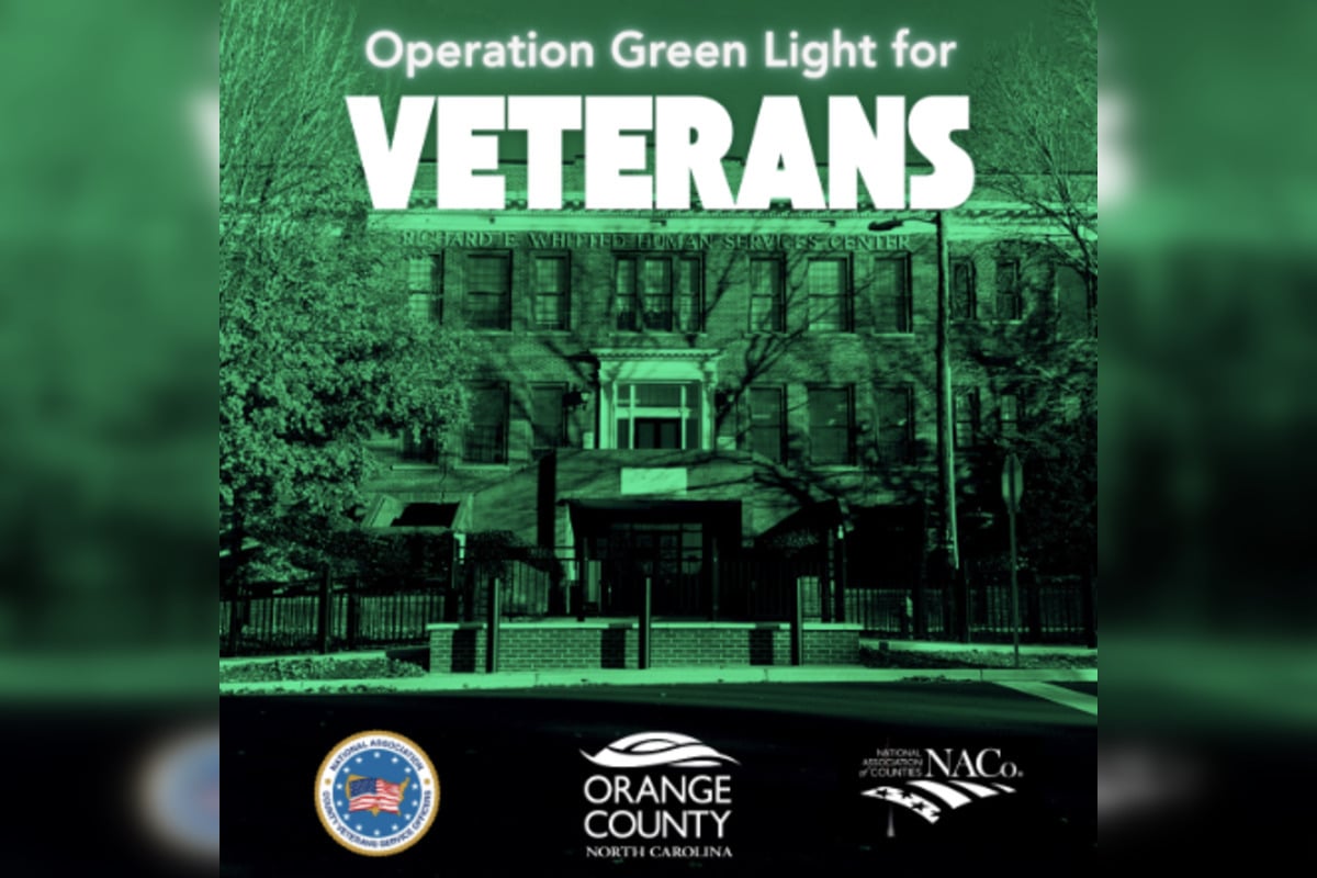 Orange County Lights Up in Green to Honor Veterans with Operation Green Light Raising Awareness for Veteran Services
