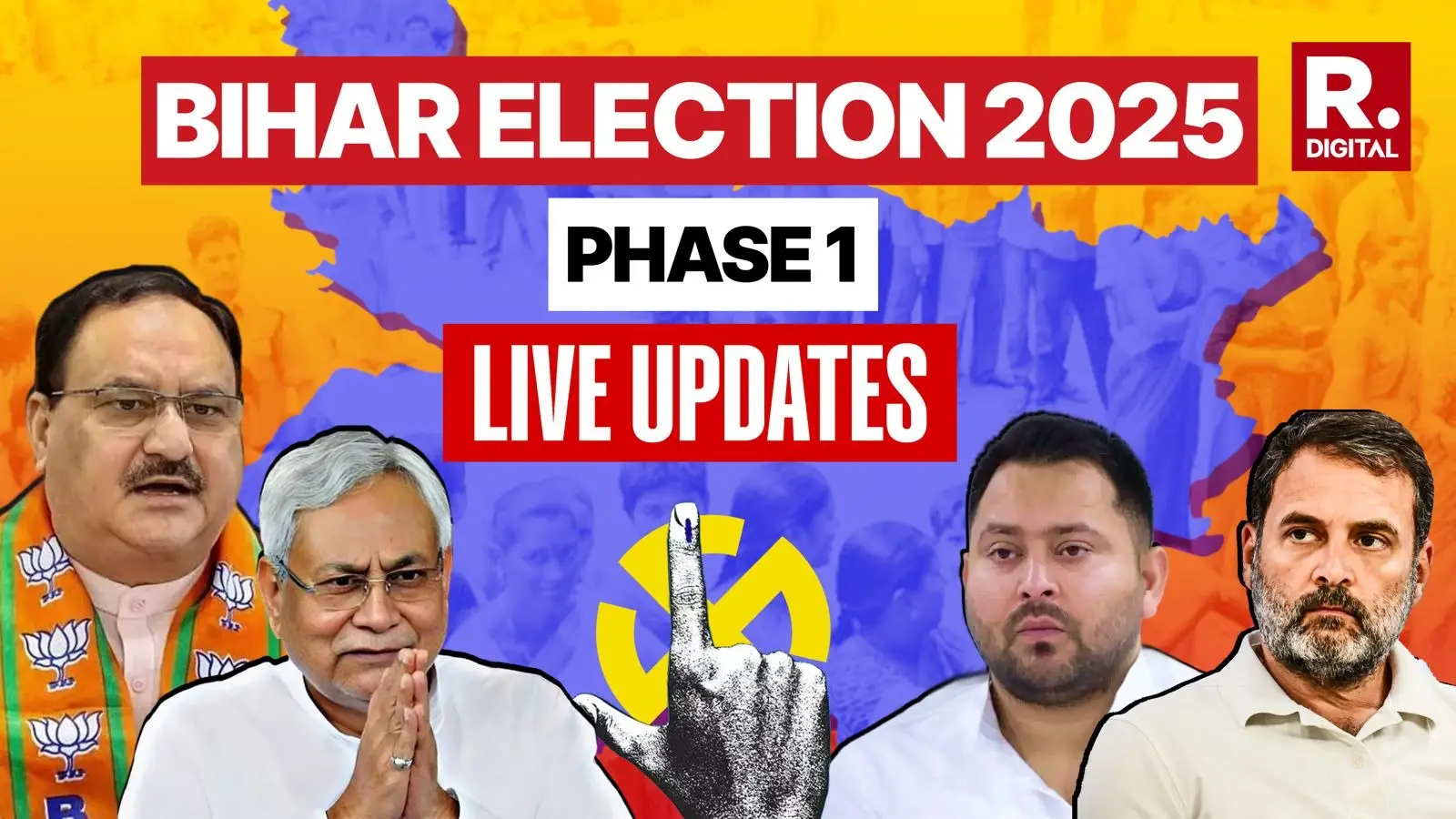 Bihar Assembly Elections 2025, Phase 1 Voting LIVE: RJD Claims 'Tejashwi Wave', Predicts Landslide 170-200 Seats As Voting Continues