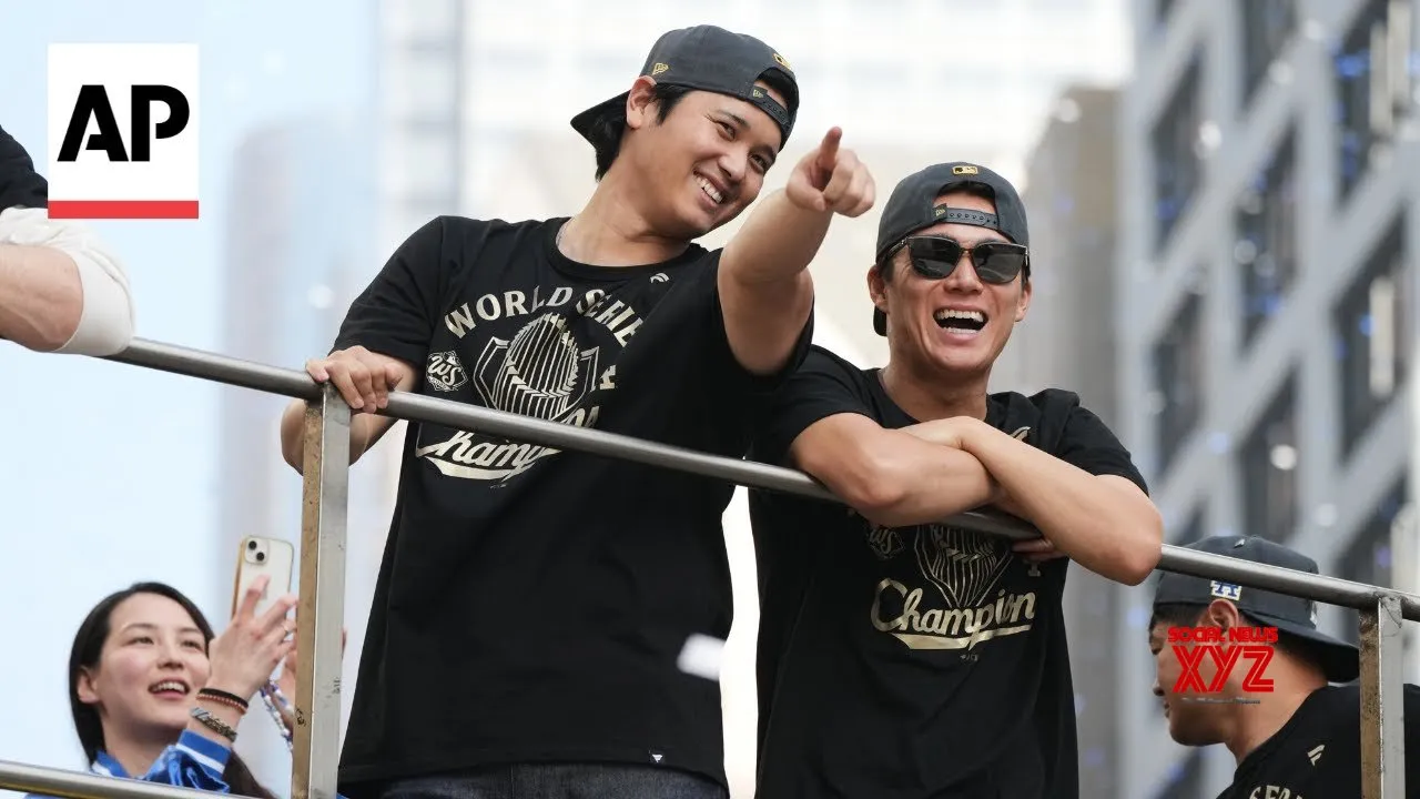 LA Dodgers celebrate World Series win with a parade in Los Angeles (Video)