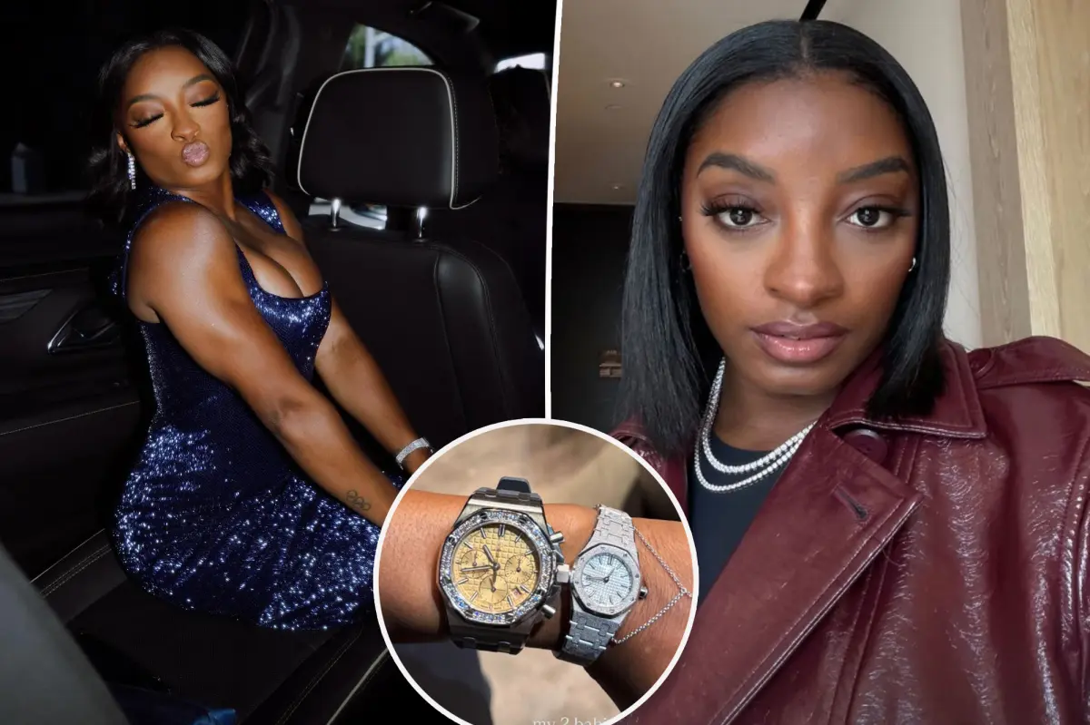 Simone Biles shows off new $50K Audemars Piguet diamond watch