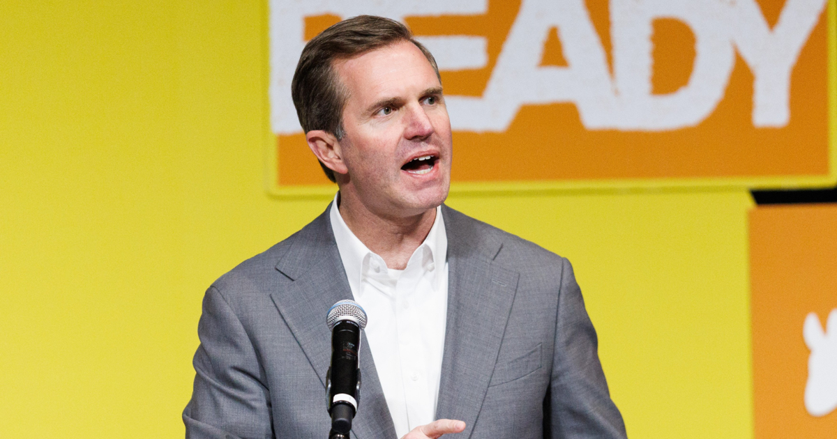 Kentucky Gov. Andy Beshear speaks at Nebraska Democrats' gala