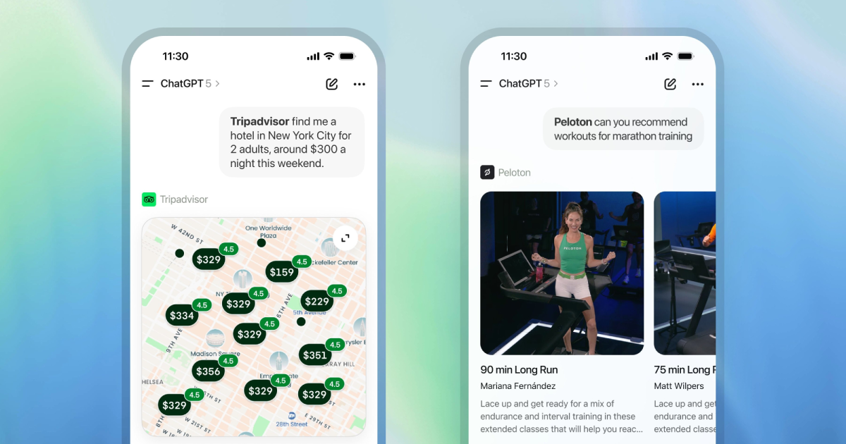ChatGPT now lets you plan workouts and trips with Peloton and Tripadvisor