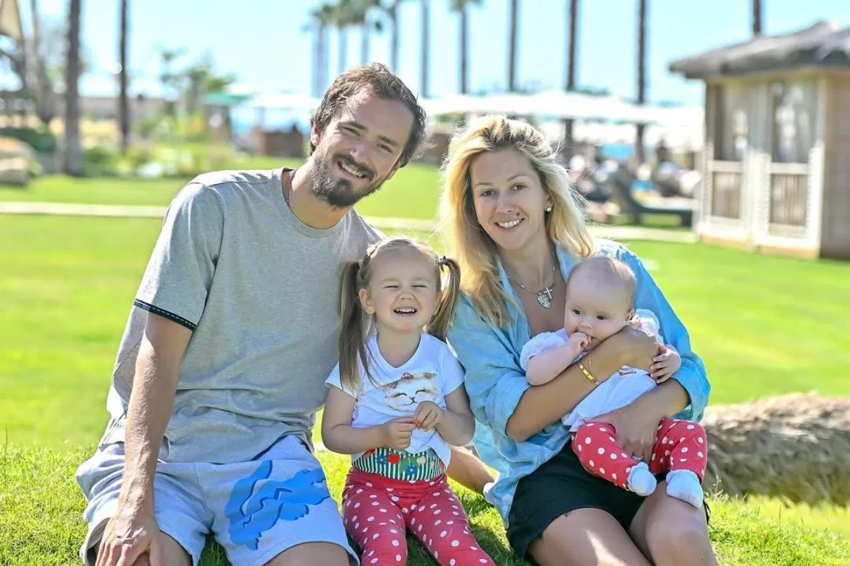 PICTURES: Daniil Medvedev unwinds from chaotic season as he, wife Daria & daughter Alisa soak up Maldives bliss at beach getaway