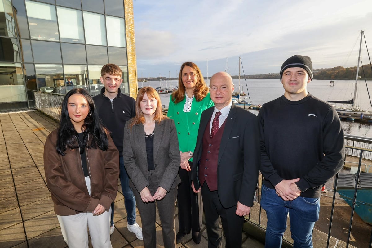 Universities minister Caoimhe Archibald visits Ulster University’s new high-tech learning at Derry’s Timber Quay
