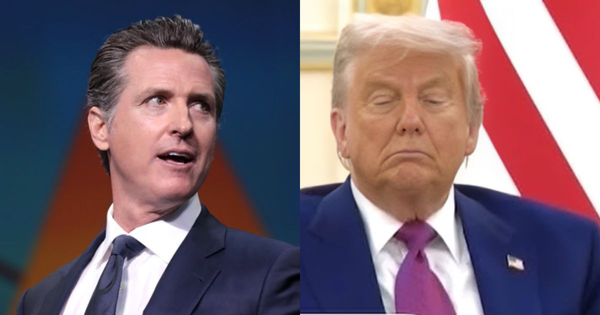 Gavin Newsom Responds With a New Nickname After Donald Trump Appears to Doze Off During White House Presser