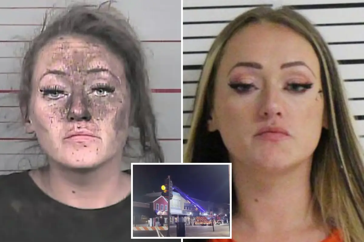 Mud-shot: Hysterical dirty mug of suspected female burglar caught hiding in the walls of a business