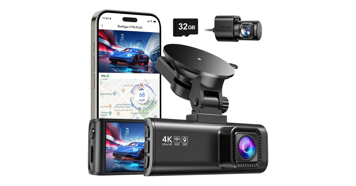Add front and rear coverage to your car with REDTIGER's F7NP dual dash cam at $85 (Reg. $130)