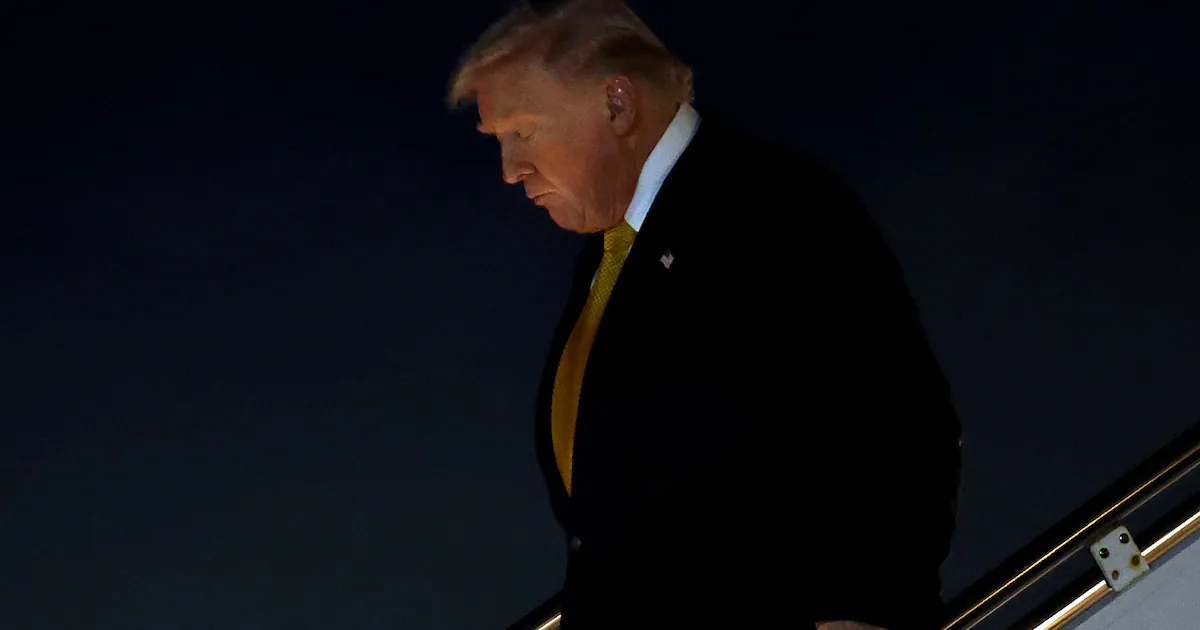 Trump, 79, Slumps Into Limo After Successfully Navigating Air Force One Steps