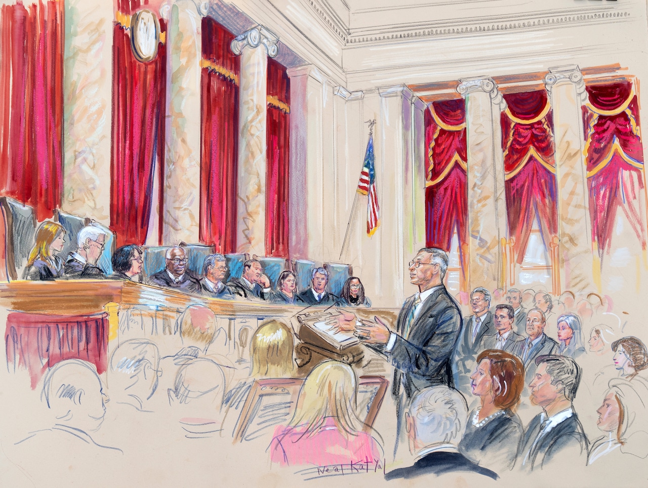 What was John Mulaney doing at the Supreme Court's hearing on Trump's tariffs?