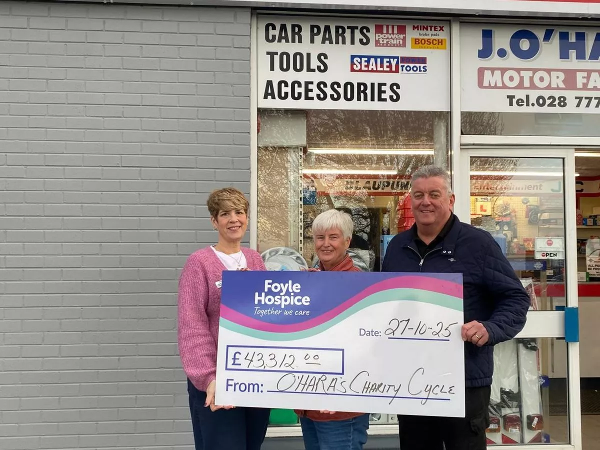 Car dealership workers get on their bikes to raise more than £40k for Hospice