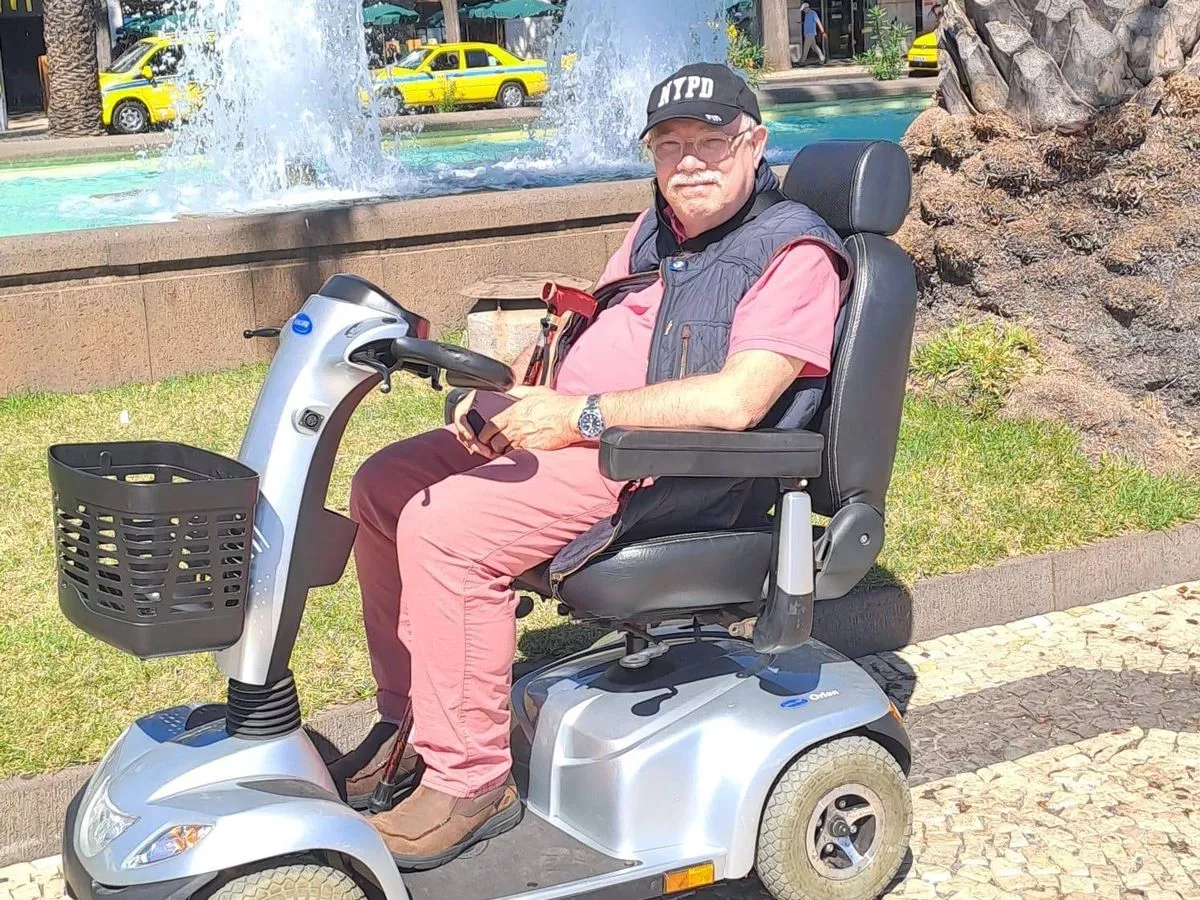 Eight minutes after taking drug man got out of wheelchair and started jogging