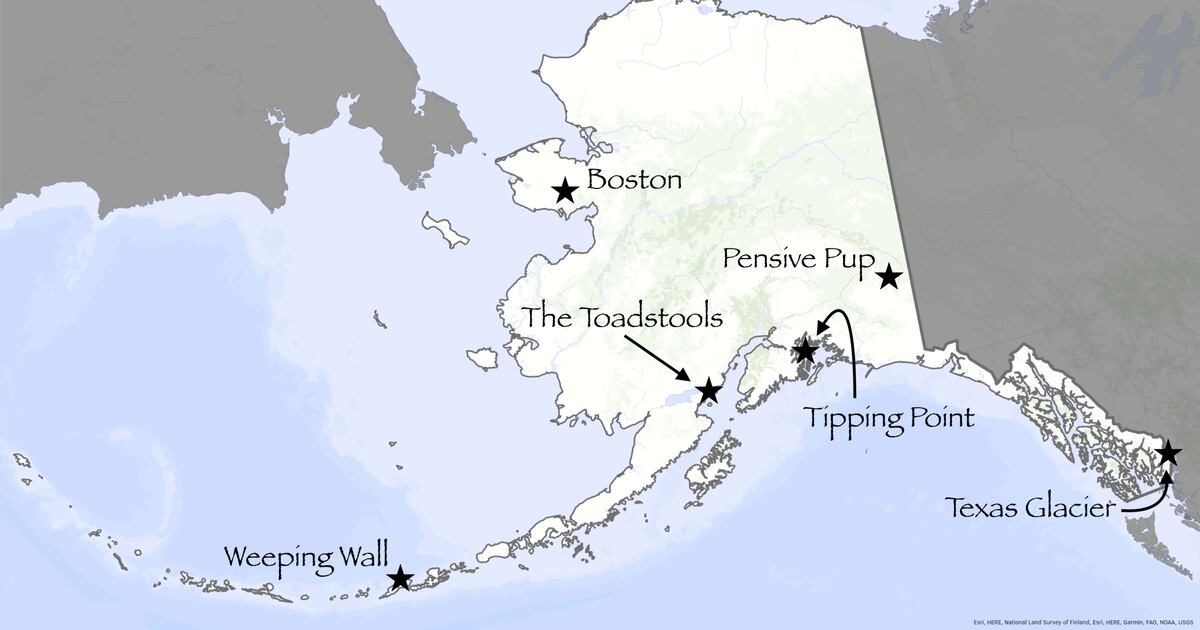 From Pensive Pup to Weeping Wall, few residents know these perplexing Alaska place names