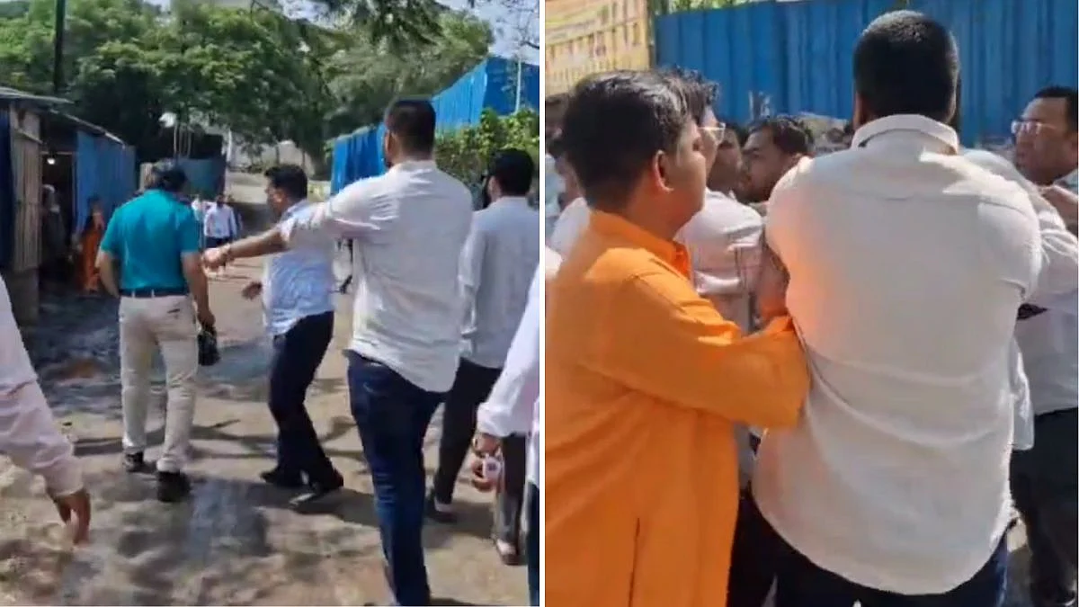 Palghar: Verbal Clash Erupts Between BJP & BVA Leaders During Achole Hospital Land Survey