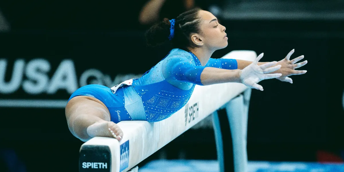 U.S. Olympic gold medalist Hezly Rivera shares her secret to switching her mindset to calm mode before performing