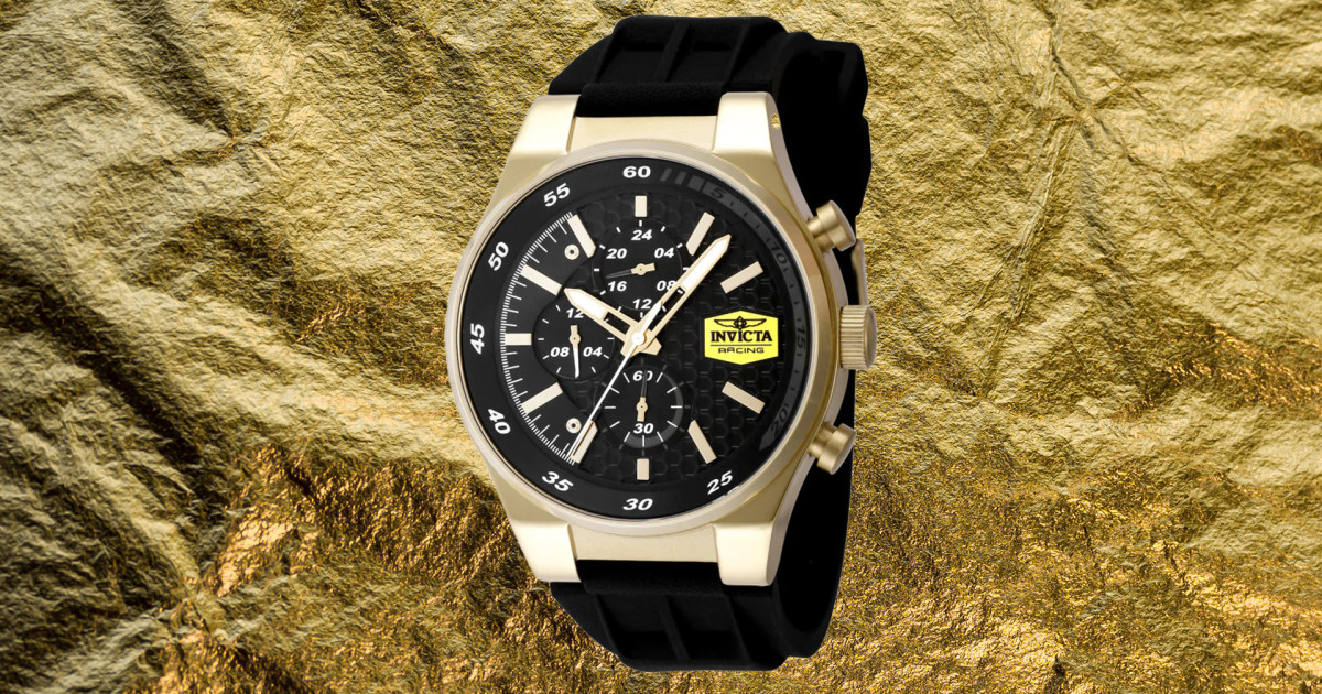 Invicta’s Black and Gold Racing Watch Is 82% Off