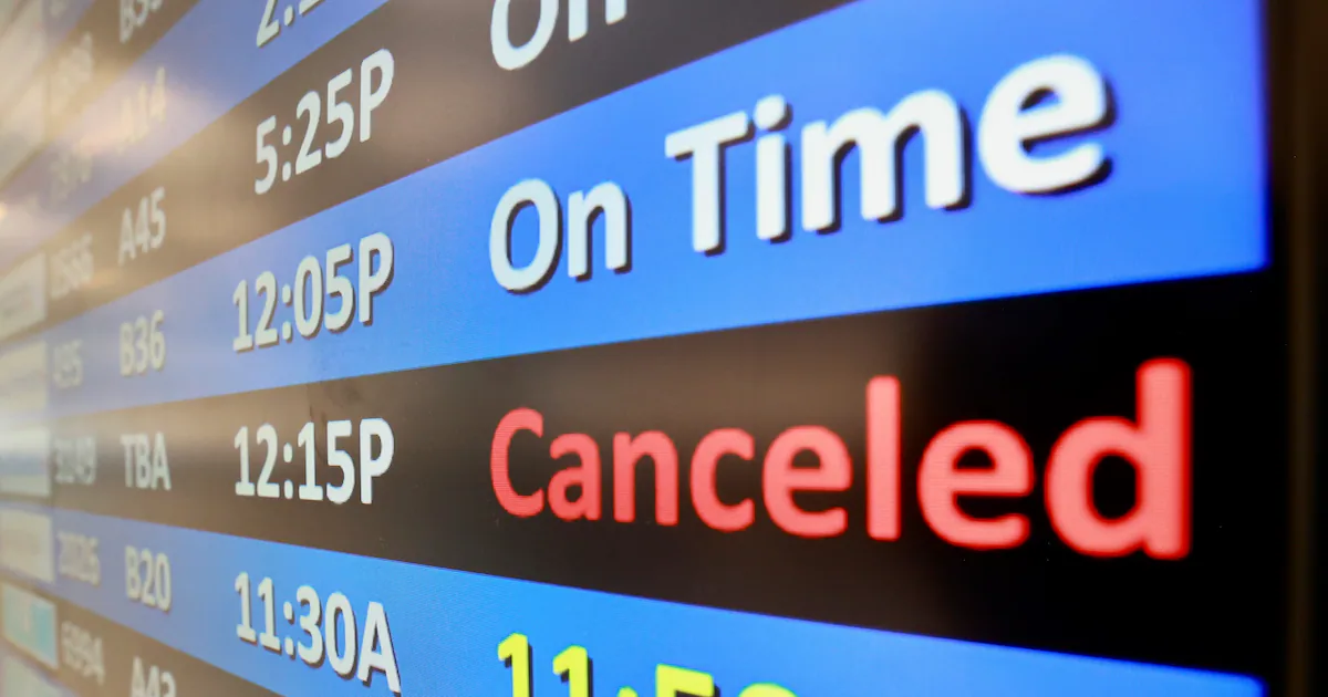 How many flights were canceled in the U.S. on Friday?