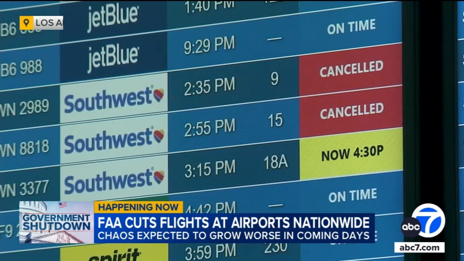 More than 700 flights canceled nationwide Saturday