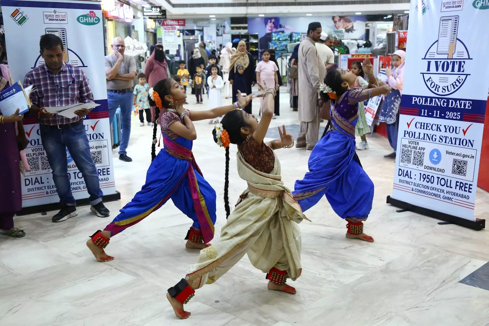 Run, Flash Mob Mark Poll Awareness in Jubilee Hills