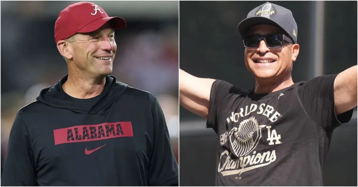 "Alabama about to start deferring NIL money": CFB fans react to Dodgers' Dave Roberts attending Crimson Tide's game vs. LSU
