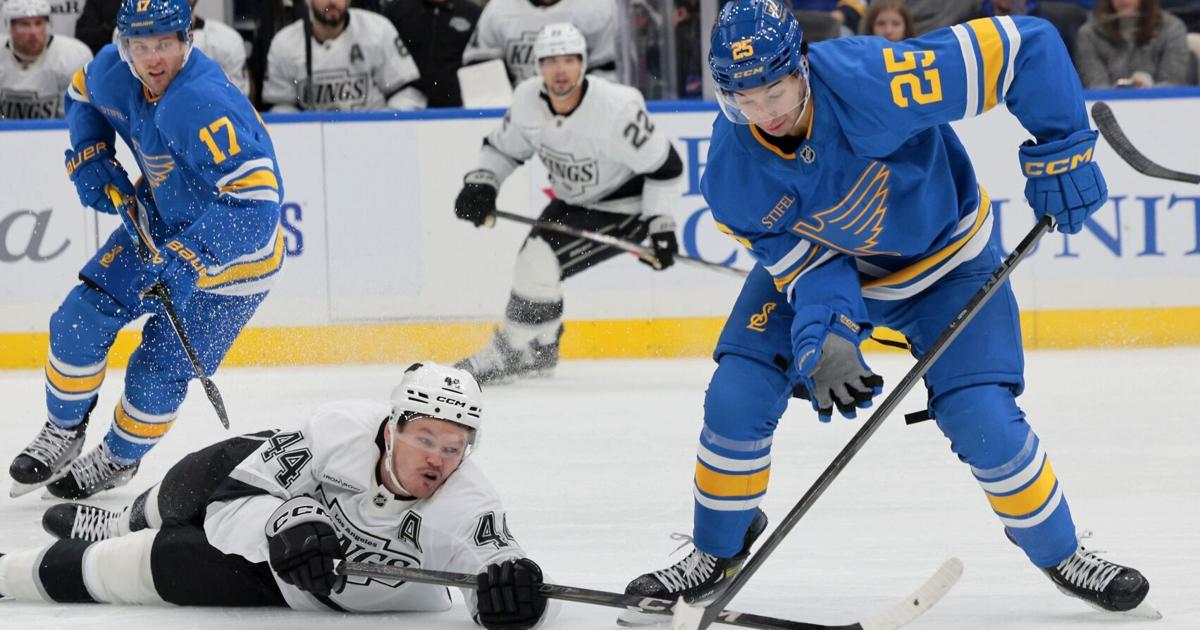 Blues forward Jordan Kyrou 'ready' to respond vs. Kraken after healthy scratch