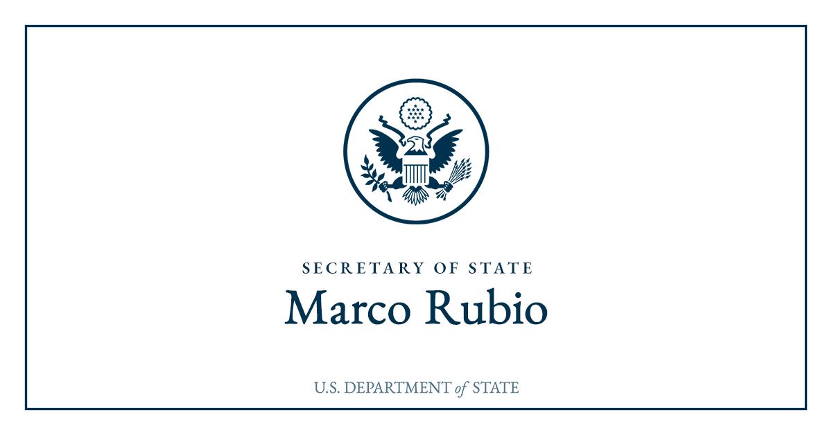 Secretary Of State Marco Rubio At The C5+1 Welcome Reception