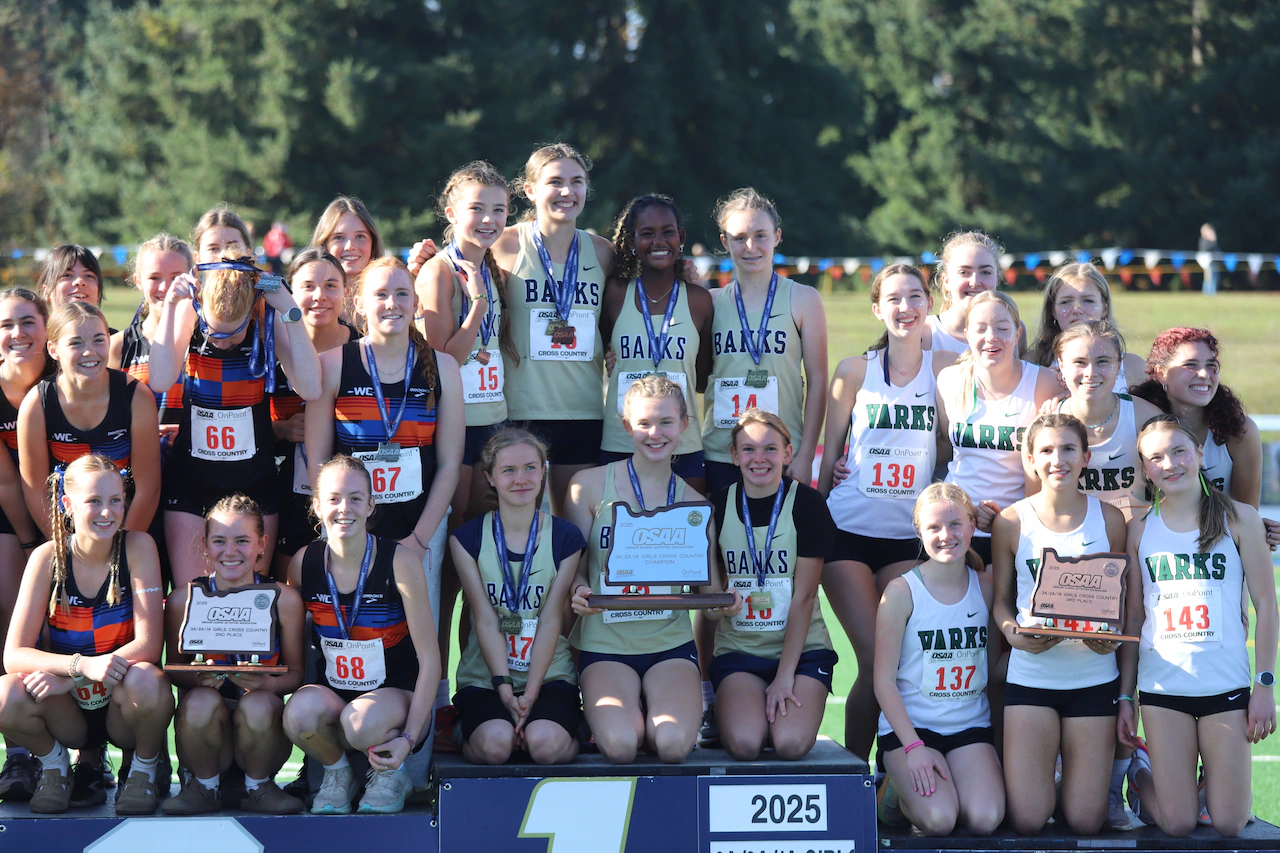 Schoolmeester sisters lead Banks to Class 3A/2A/1A cross country team title