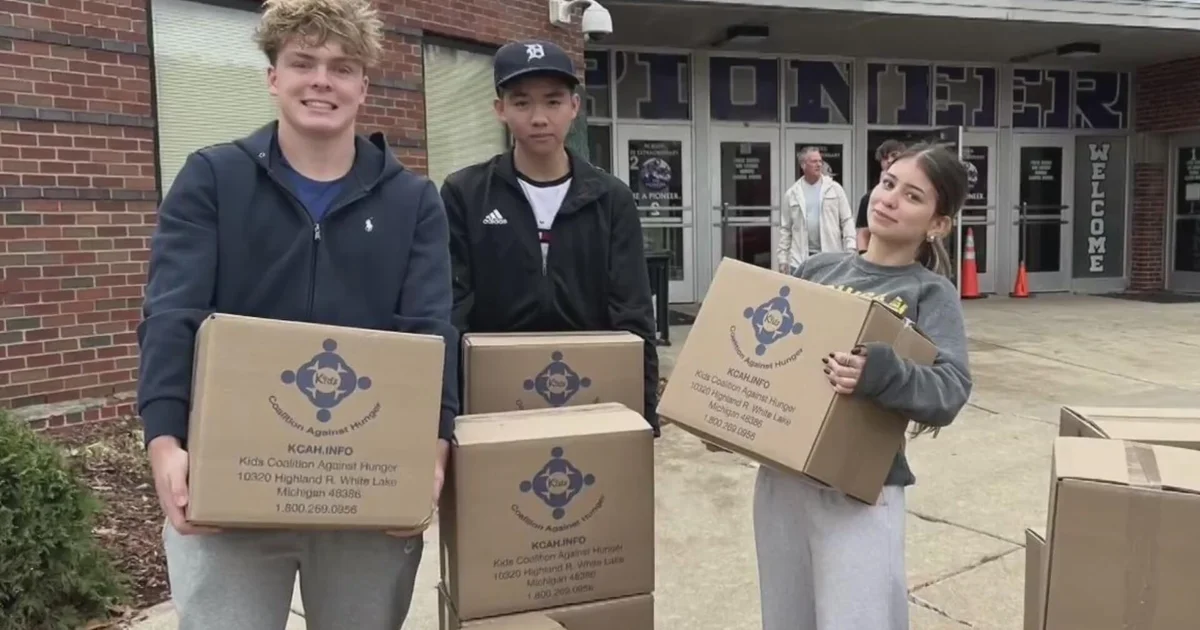 Volunteers in Ann Arbor fighting hunger by packing over 50,000 meals for people in need