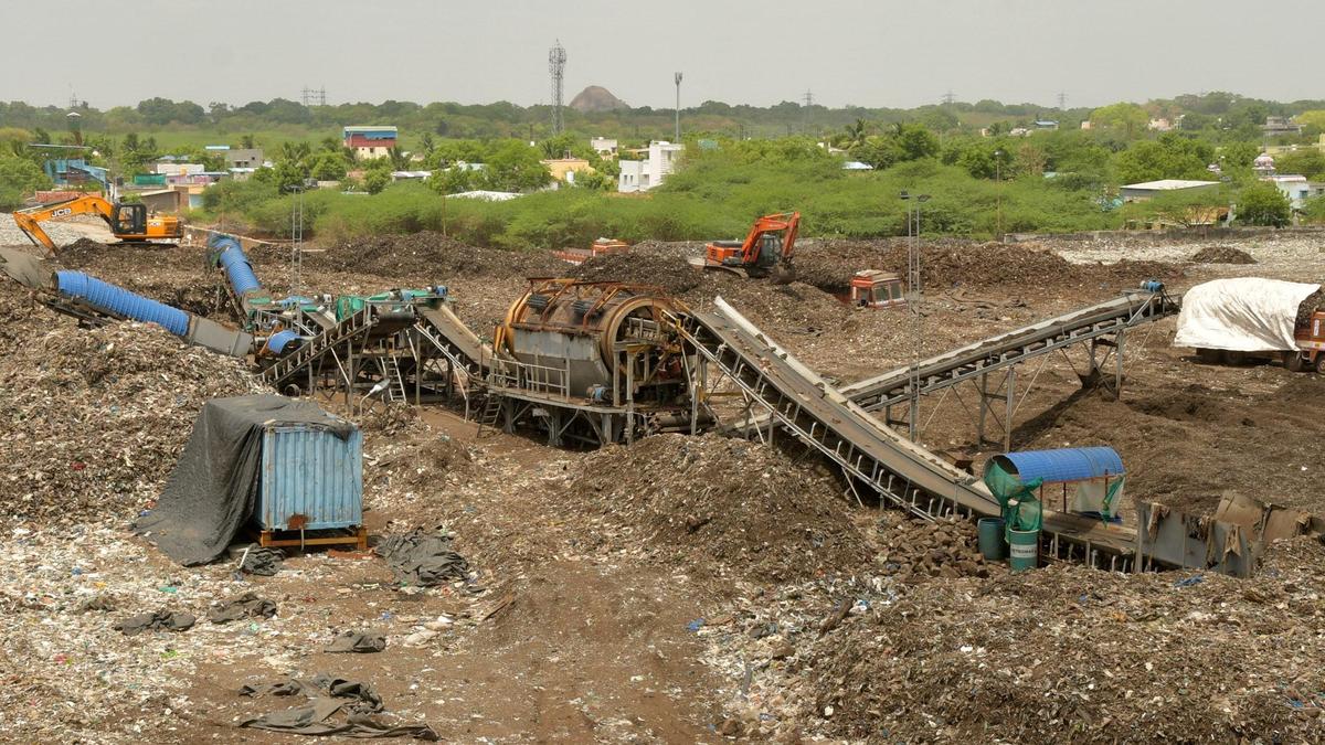 Phase III of bio-mining project begins at Ariyamangalam dump yard