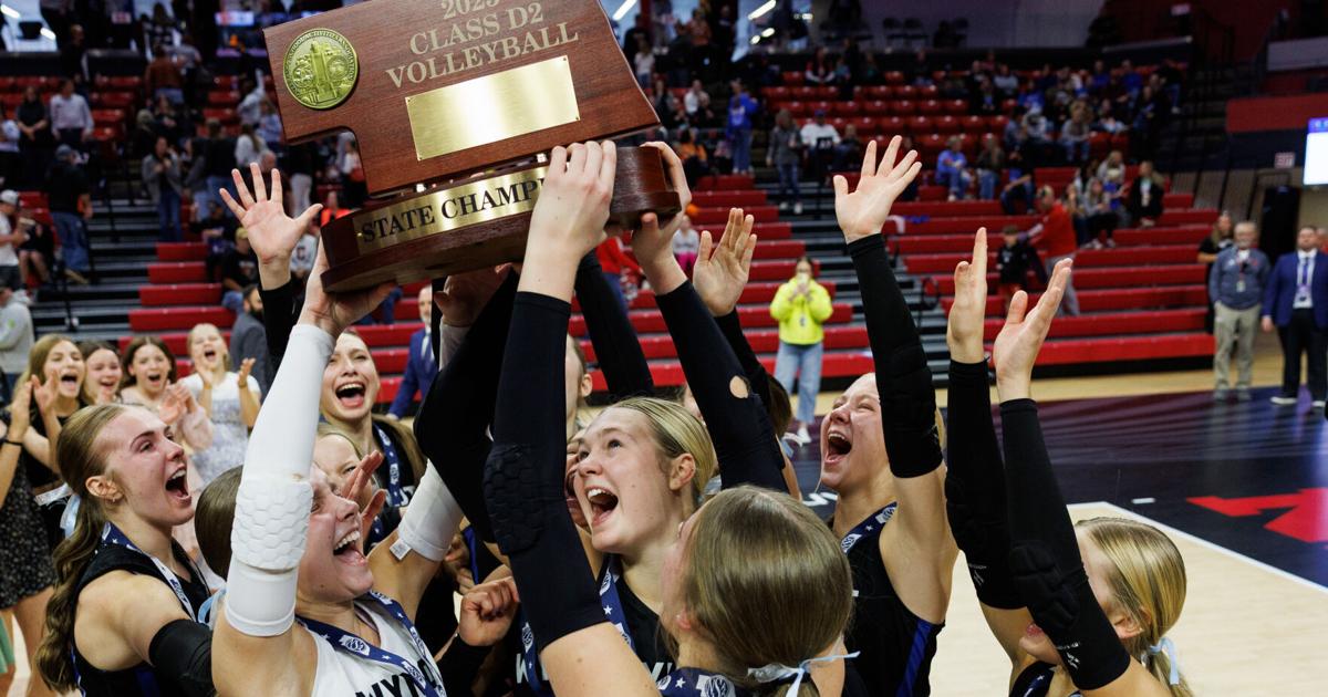 Wynot rallies to defeat Cambridge and win the Class D-2 state volleyball championship