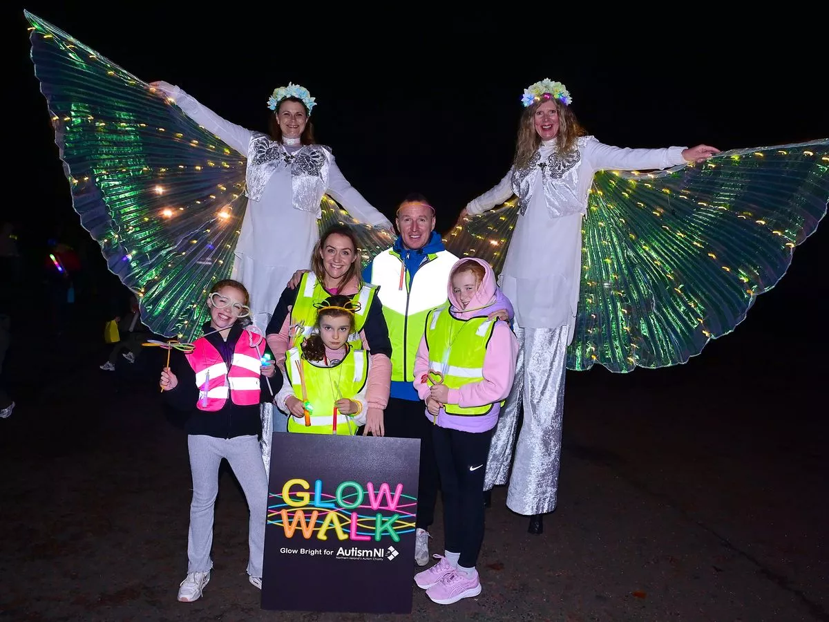 Stormont Estate lit up in sea of colour as thousands take part in Autism NI's Glow Walk