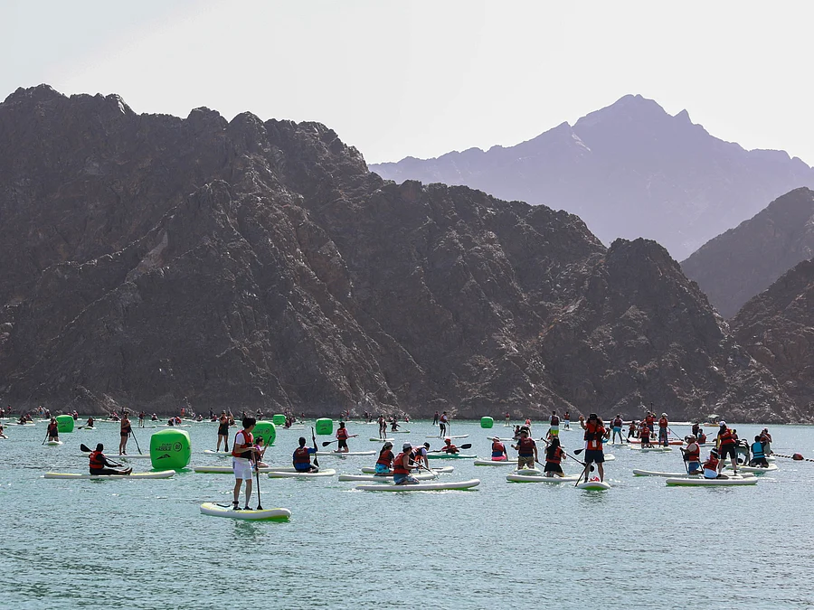 DFC 2025: Paddlers, families make a splash as Dubai SUP event kicks off at scenic Hatta Dam