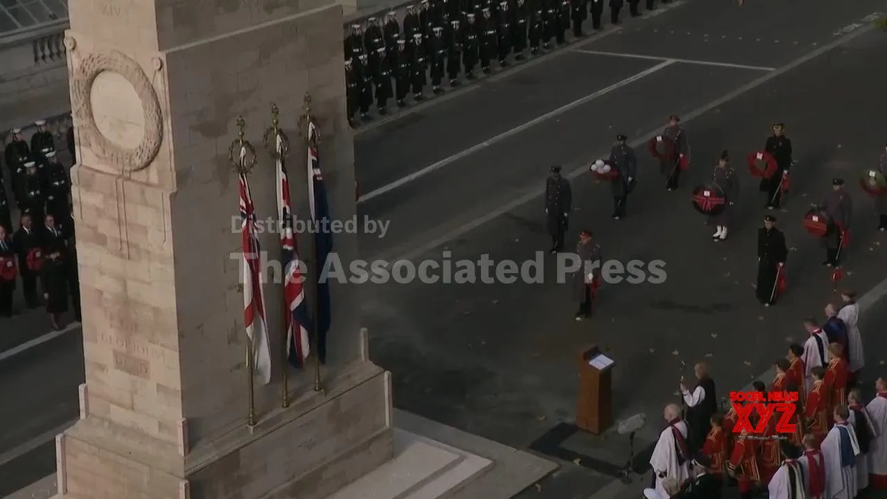 King Charles III leads Britain’s Remembrance Sunday ceremony for war dead (Video)