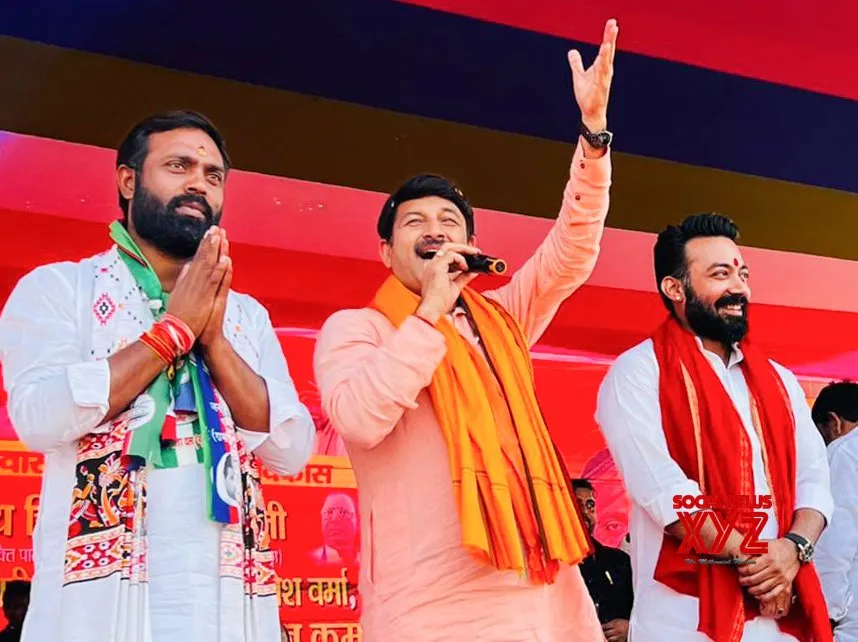 Manoj Tiwari campaigns in Bhagalpur #Gallery