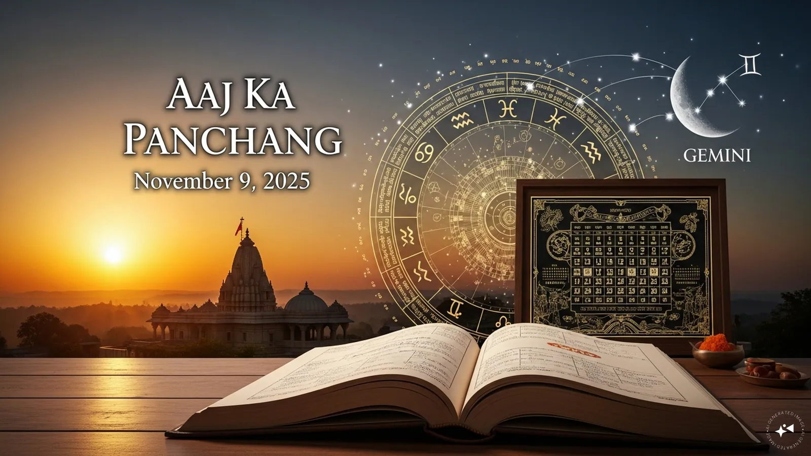 Aaj Ka Panchang, November 9, 2025: Tithi, Vrat, Shubh Muhurat & Rahu Kaal Today