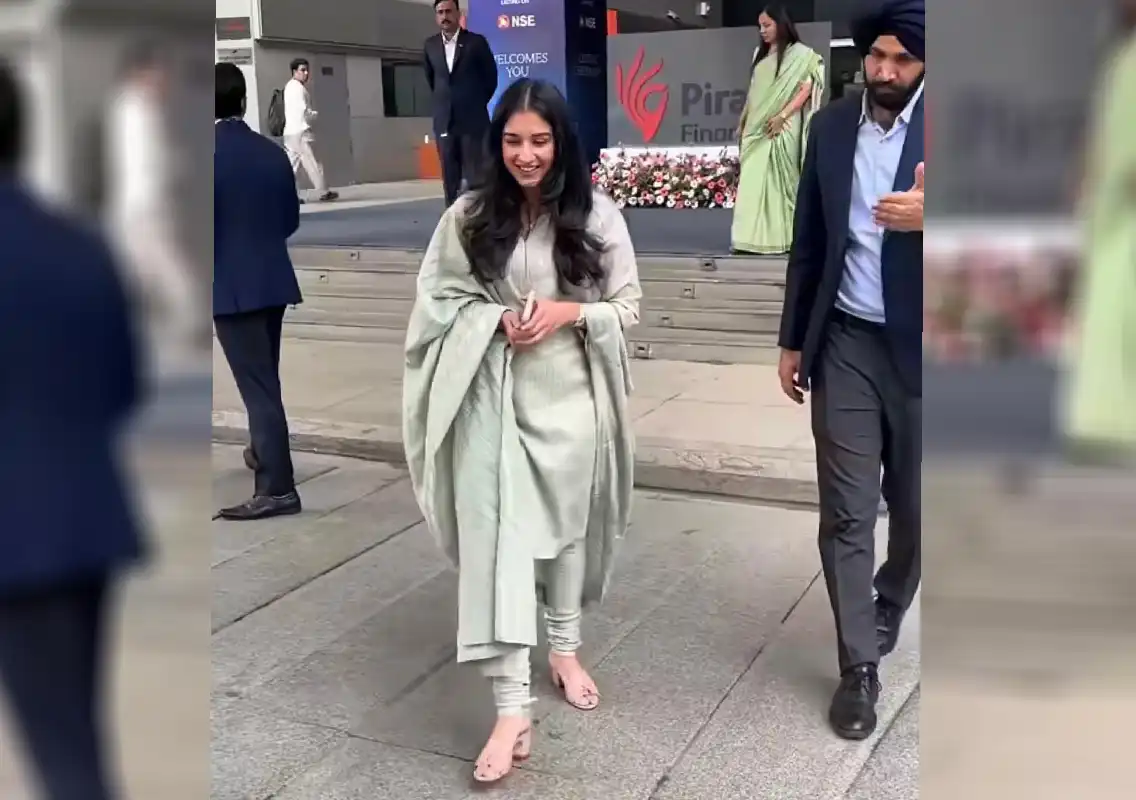 Minimal look, billionaire energy: Radhika Merchant in a green suit