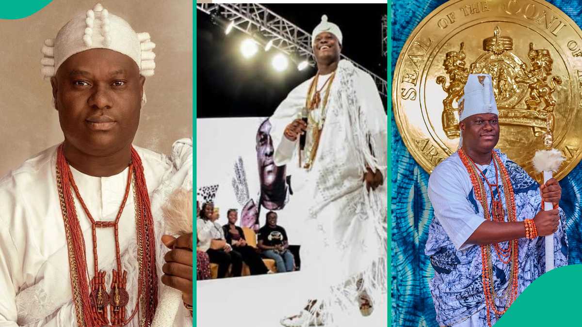 "Is this even okay?" Ooni steps on runway in new viral video, Nigerians share divided opinions