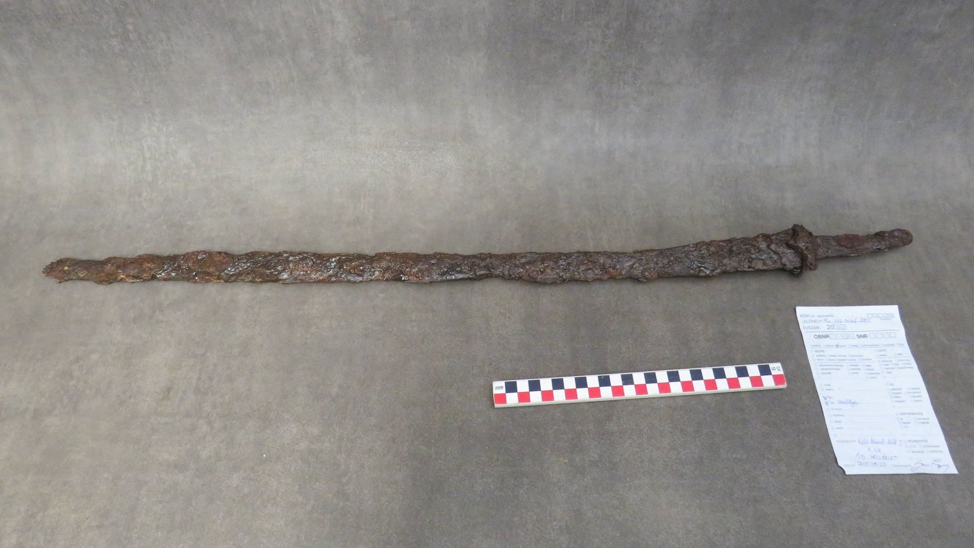 Exceptionally rare iron saber, arrowheads and jewelry discovered in seventh-century warrior's tomb in Hungary